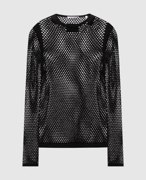 Helmut Lang Чорний ажурний джемпер P02HW702