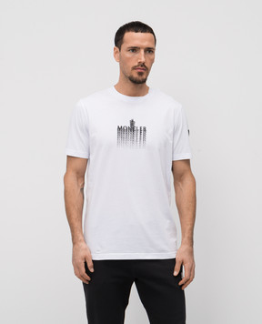 Moncler Біла футболка з принтом логотипа K10918C0002989A17