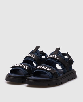 Dolce&Gabbana Детские синие сандалии с логотипом DA5280AU604