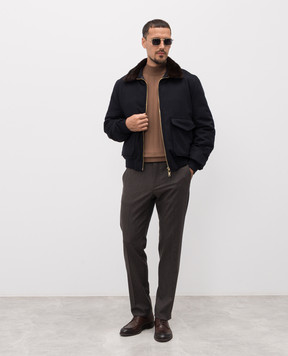 Stefano Ricci Коричневый джемпер из шерсти K303024L10F25346