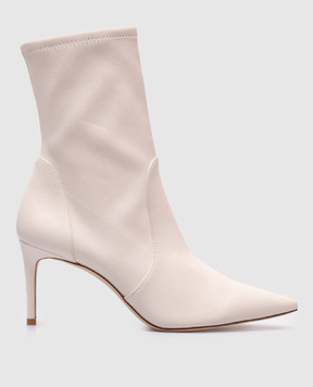 Stuart Weitzman Белые кожаные ботильоны POWER SJ974