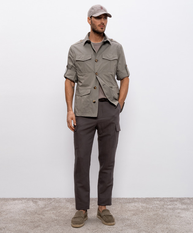 Brunello Cucinelli Куртка цвета хаки MR4576518 изображение 2