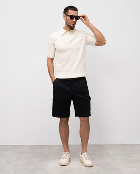 Dolce&Gabbana Чорні шорти карго з логотипом GP0Y2TFUFNV