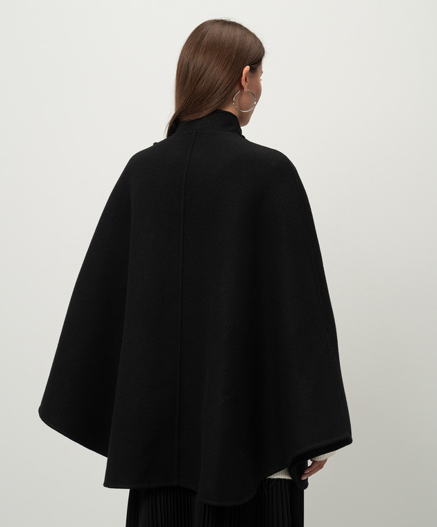 Ermanno Scervino Чорний кейп з вовни D456D314APHNG зображення 4