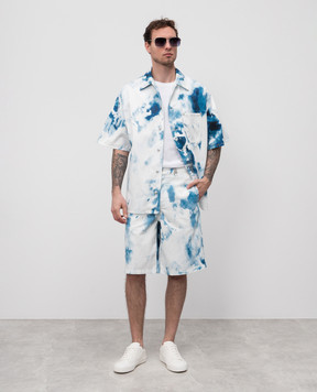 Alexander McQueen Белые шорты в принт 828702QYABP