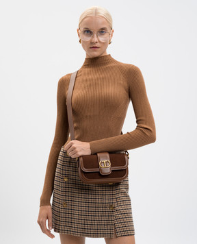 Twinset Коричнева замшева сумка з логотипом 252TD8371