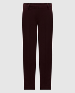 Brunello Cucinelli Бордові штани з ланцюжком моніль MP126P8703