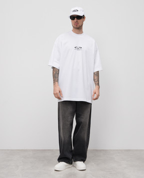 Vetements Біла футболка з принтом логотипа UA66TR605W
