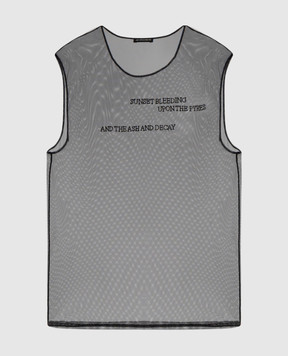 Ann Demeulemeester Чорна майка Ysewijn з вишивкою B0012509FA585