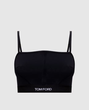 Tom Ford Черный топ с логотипом TSJ472JEX011