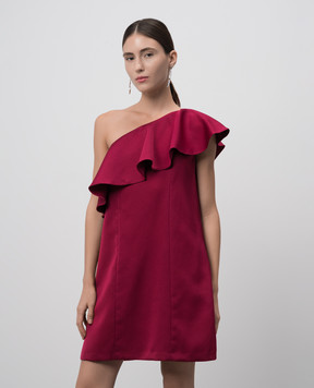 Zac Zac Posen Бордова сукня з воланом 05525329