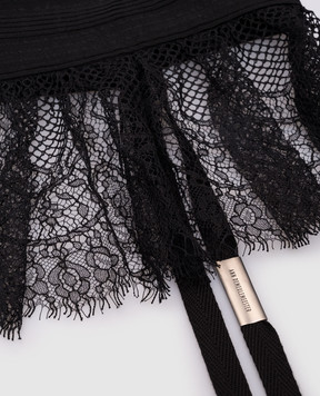 Ann Demeulemeester Черный воротник Regina из шелка с кружевом B0013033FA617