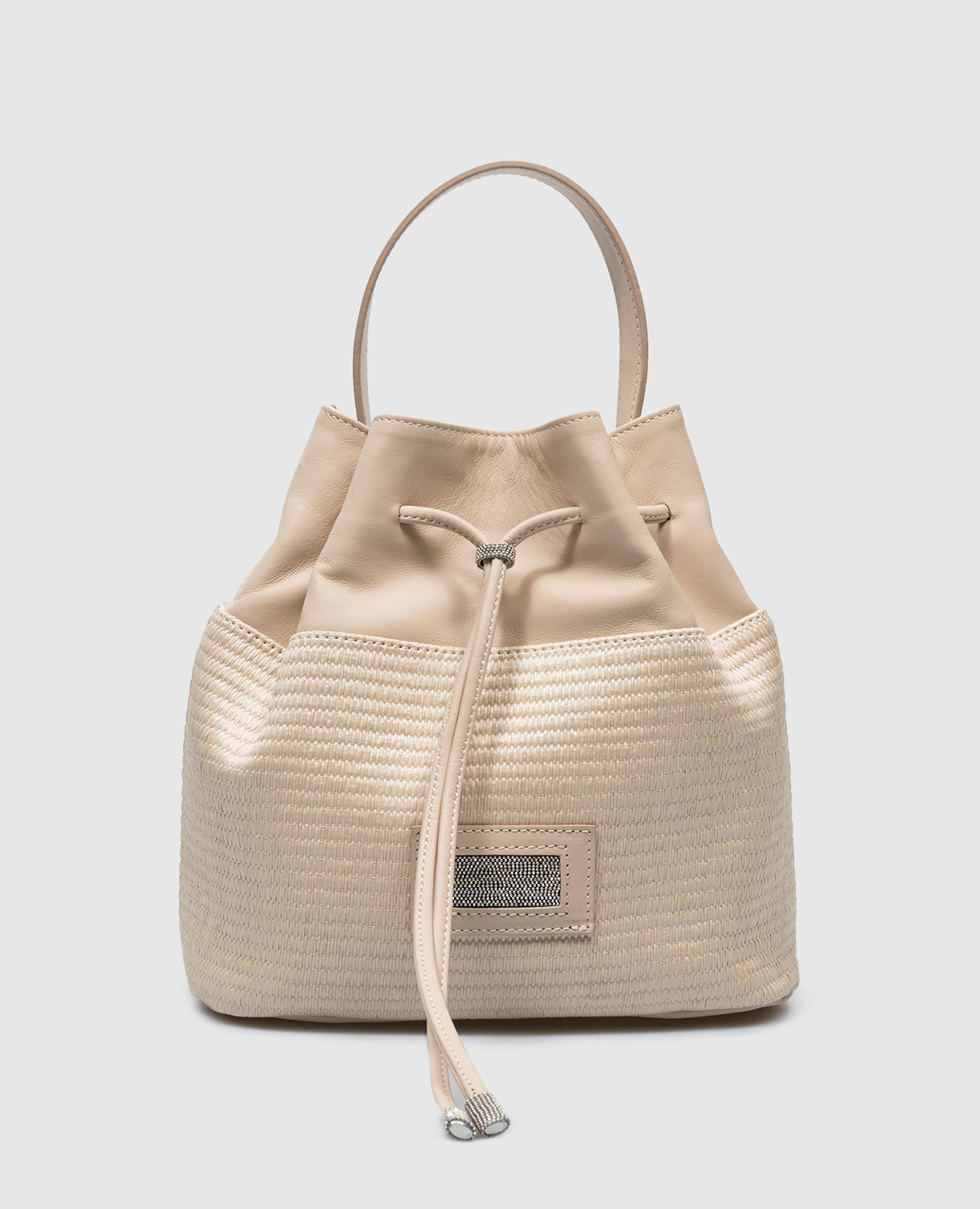 Beige purse bag with monil chain