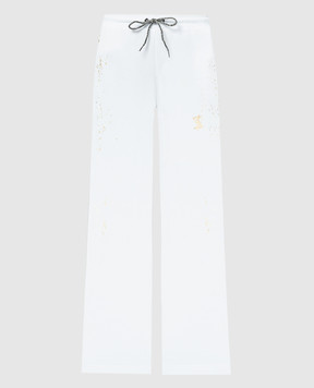 Twin Set Actitude Белые спортивные брюки с логотипом 241AQ2021