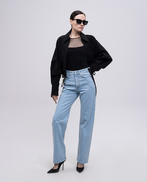 Thierry Mugler Чорне боді з прозорою вставкою 25P2BO02771131