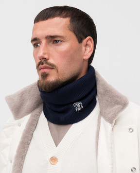 Brunello Cucinelli Синий бафф из кашемира M22K90703