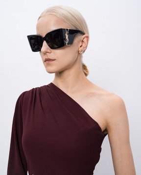 Saint Laurent Чорні сонцезахисні окуляри BLAZE 736461Y9956