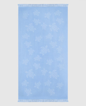Vilebrequin Голубое полотенце TURTLES JACQUARD STHU1201w