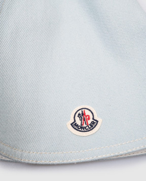 Moncler ENFANT Детская голубая юбка мини с нашивкой логотипа K19542D00002598KD810