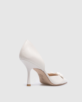 Stuart Weitzman Білі шкіряні туфлі ROSIE 85 DORSAY SK169