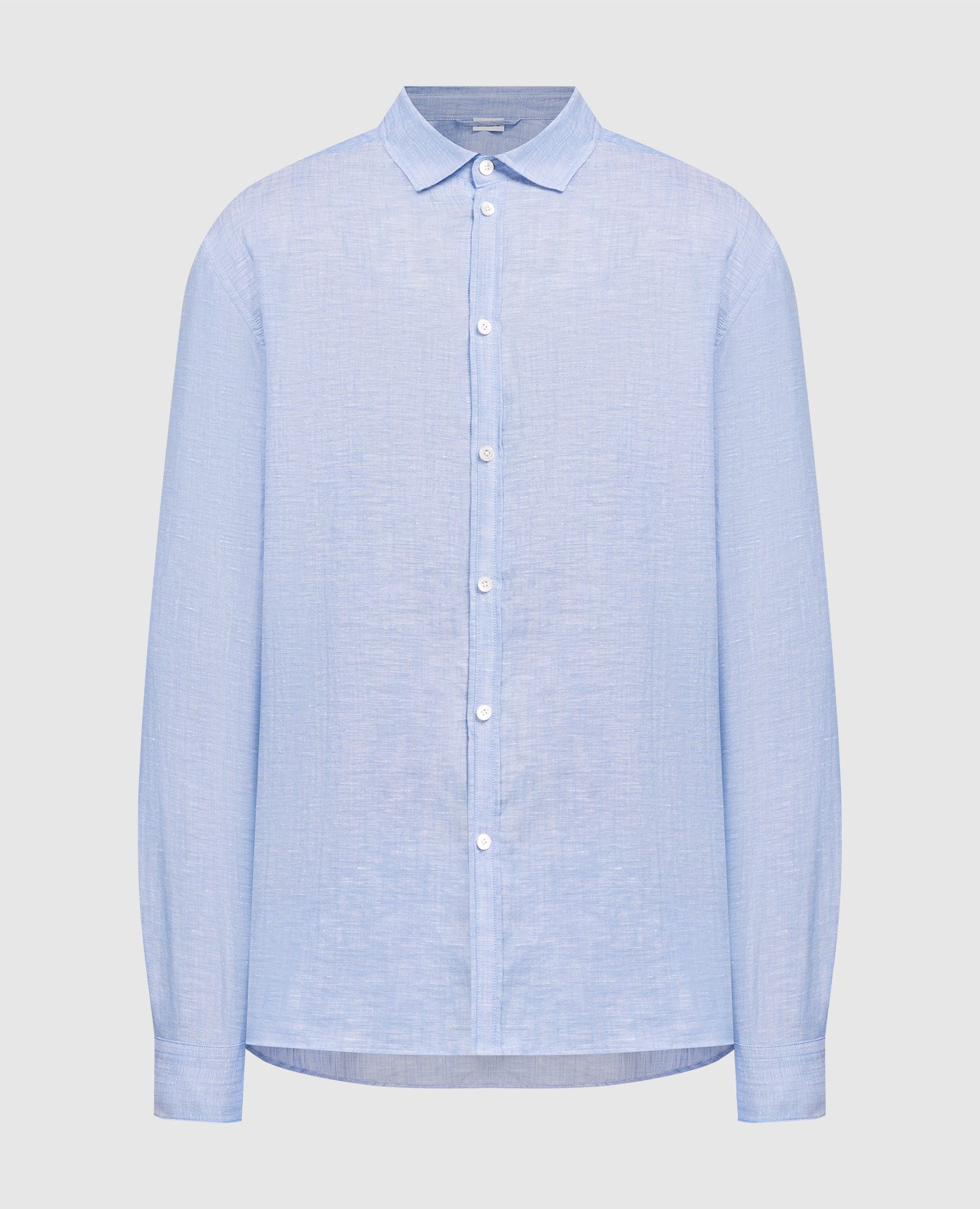 Blue shirt with linen