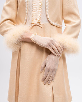 Valentino Бежевая перчатка в узор. 6W0GD00HPNN