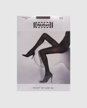 Wolford Коричневі колготи Velvet de Luxe 66 Den 18207ВЛ16