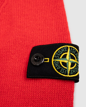 Stone Island Дитячий червоний светр з вовною та кашеміром K2S165100002S00M1