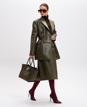 Ermanno Scervino Коричневый гольф из шерсти с кружевом D455M734APATL