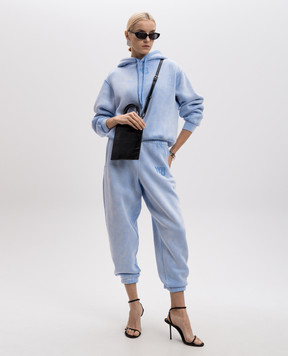 Alexander Wang Голубые утепленные джоггеры с логотипом 4CC3244403