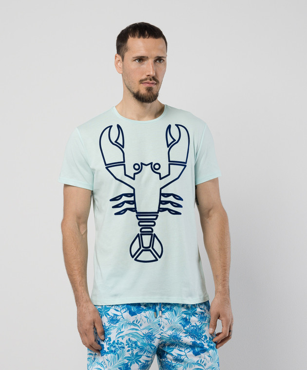Vilebrequin Голубая футболка Thom с принтом THOAP355 изображение 3
