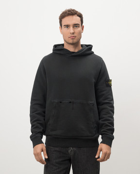 Stone Island Сіре худі OLD з логотипом 811561041