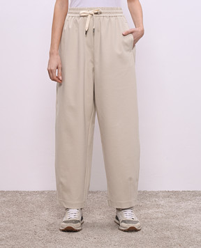 Brunello Cucinelli Бежеві спортивні штани ML946FB789