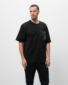 Dolce&Gabbana Чорна футболка з логотипом G8PN9ZG7O4J