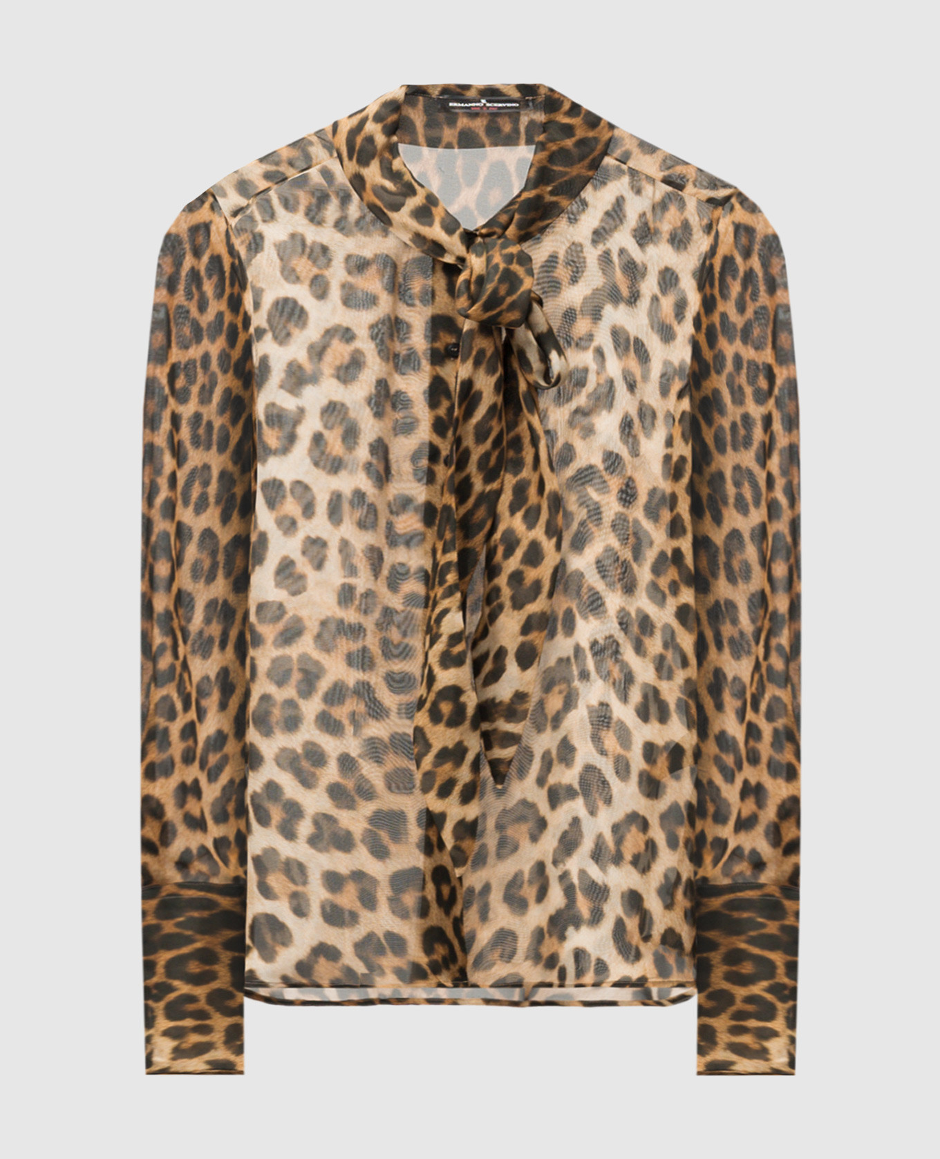 

Блуза из шелка в леопардовый принт., Разноцветный, Блузы