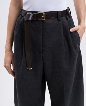 Givenchy Коричневий шкіряний ремінь з логотипом BB408HB2AE