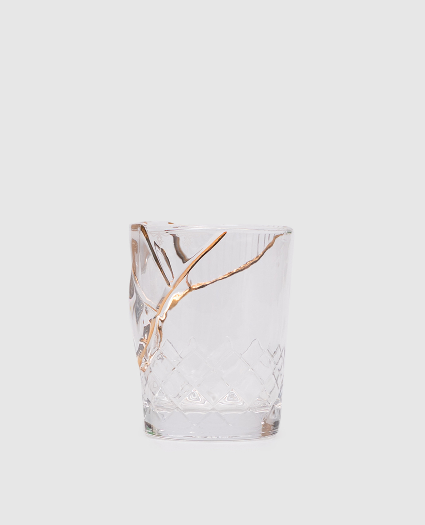 

Стакан Kintsugi с позолотой 24 карата, Прозрачный, Посуда