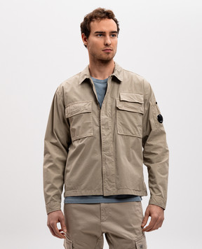 C.P. Company Куртка цвета хаки с логотипом MSH128A110143G