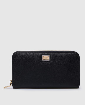 Dolce&Gabbana Чорний шкіряний гаманець з логотипом BI0473A1001