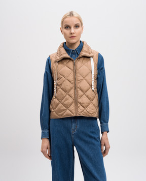 Max Mara Бежевий пуховий жилет TREGIC TREGIC