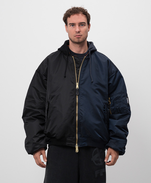 Vetements Двухсторонний бомбер с капюшоном UA65JA226N изображение 4