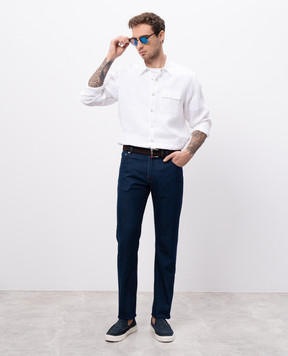 Kiton Синие джинсы с логотип патч UPNJSK0620F