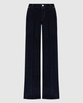 Victoria Beckham Синие джинсы клеш с патчем логотипа 1325DJE006499C
