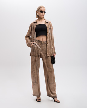 Alexander Wang Желтые штаны в принт 1WC3244735