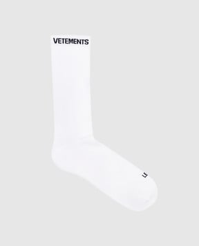 Vetements Білі шкарпетки з логотипом UA66SO100Wm