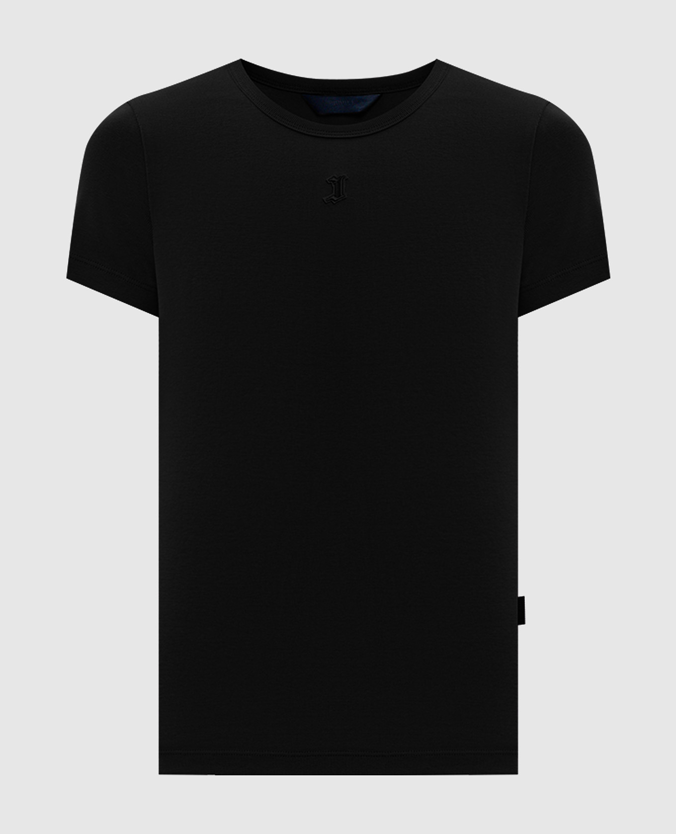 

Черная футболка с монохромной нашивкой, Черный, Футболки