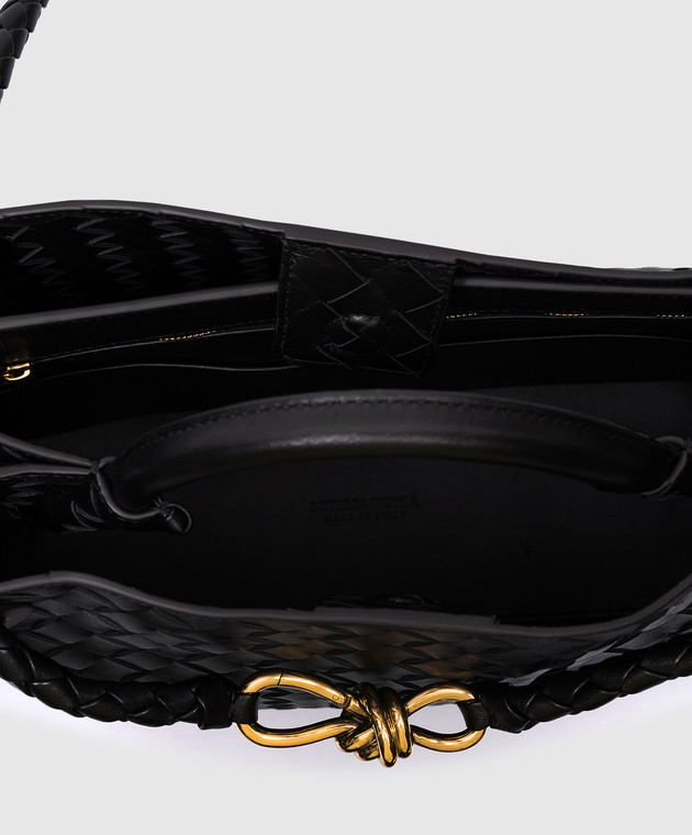 Bottega Veneta Черная кожаная сумка Andiamo с плетением 766016VCPP1 изображение 4