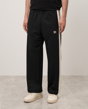 Palm Angels Чорні спортивні штани з вишивкою логотипа PMCJ041F24FAB001