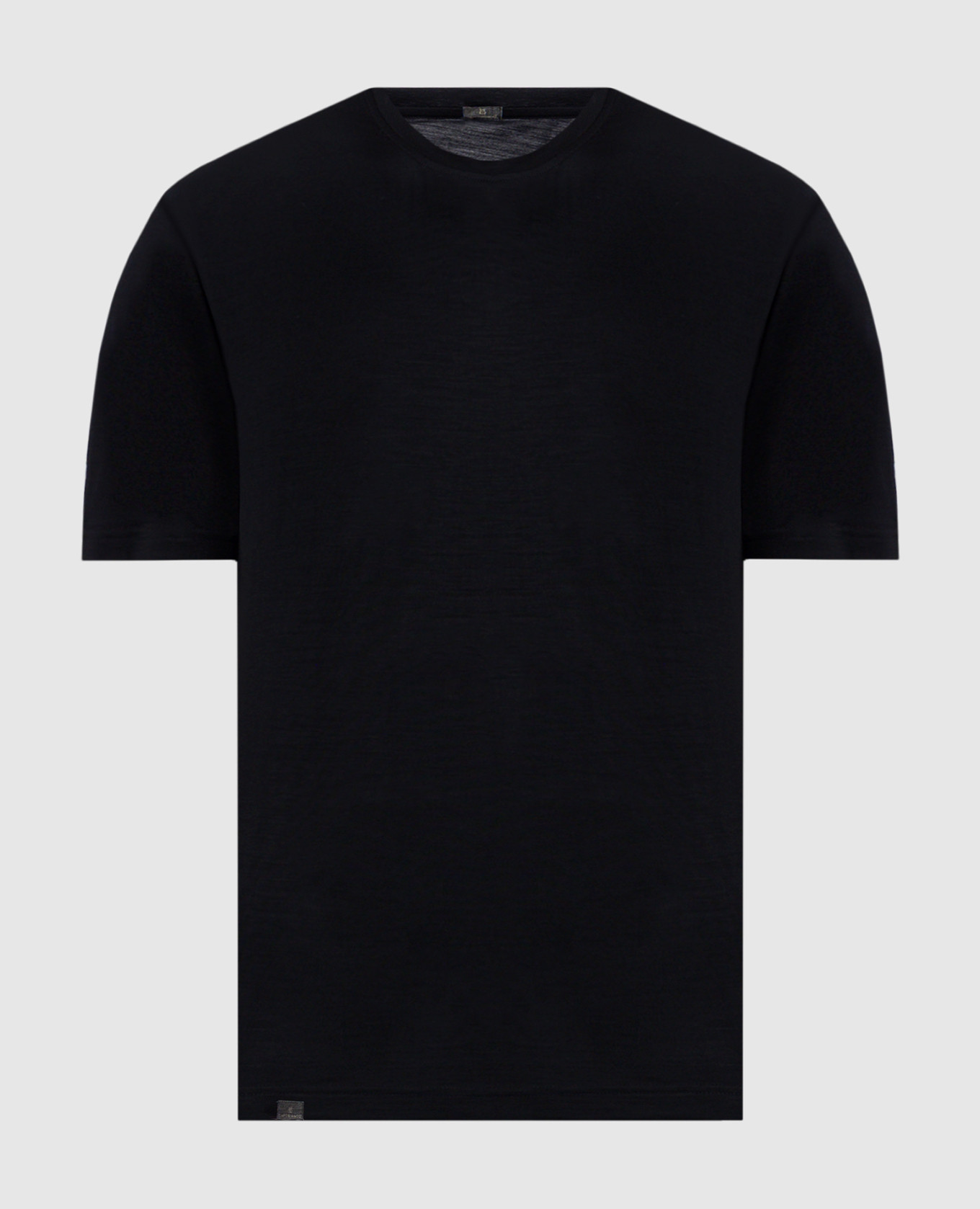 

Синяя футболка из шерсти с логотипом, Синий, Футболки