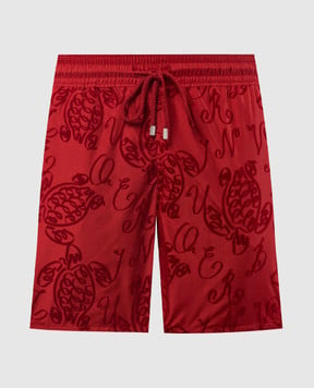 Vilebrequin Красные шорты для плавания Mahina с принтом. MAHAD206